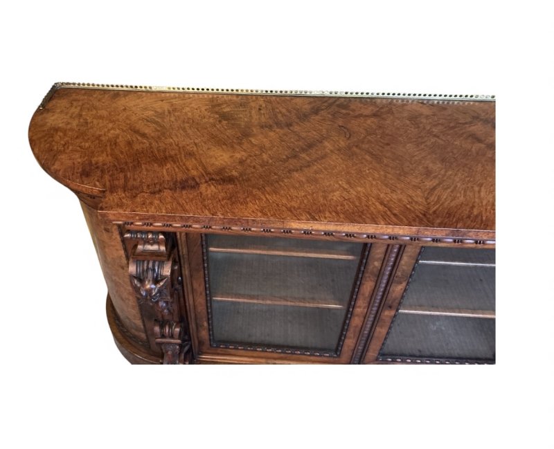 Victorian Burr Walnut Credenza