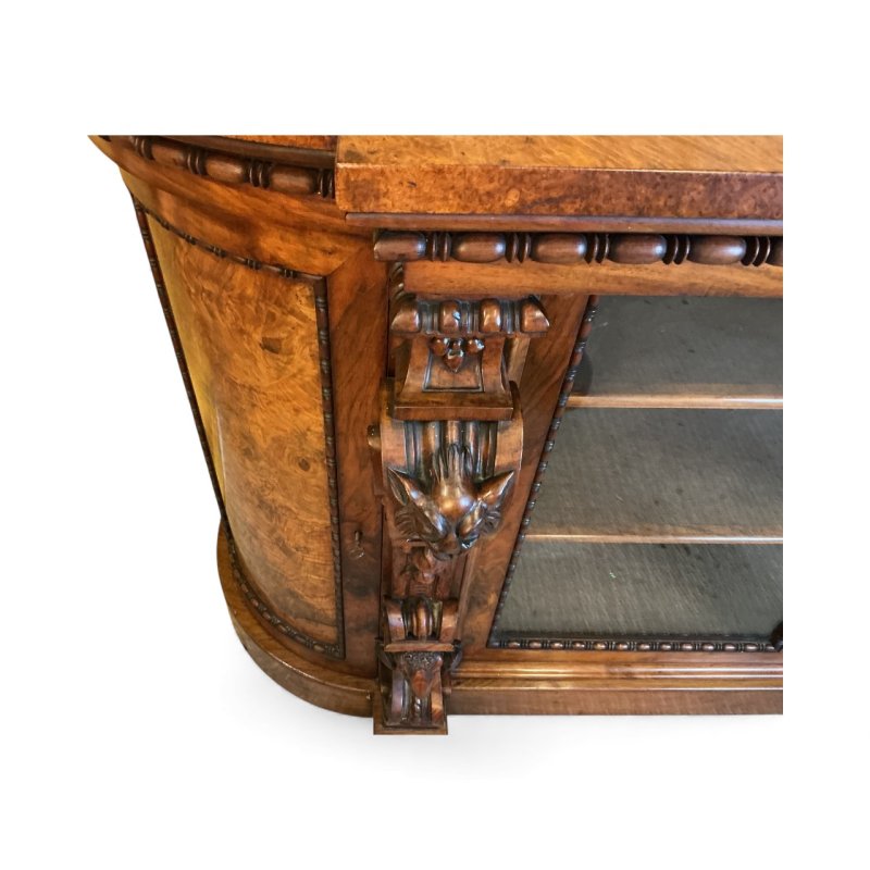 Victorian Burr Walnut Credenza
