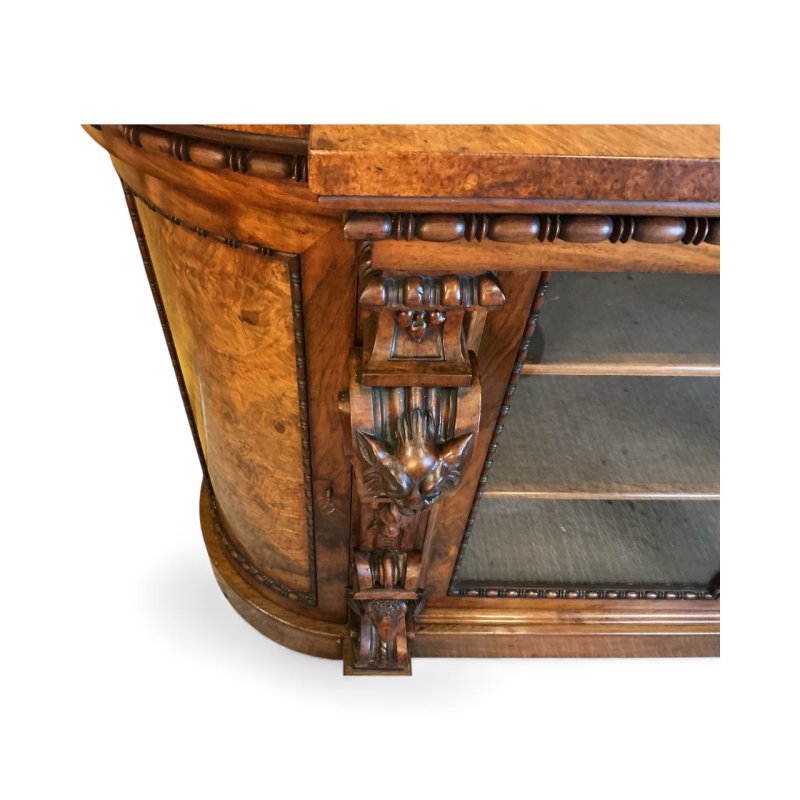 Victorian Burr Walnut Credenza
