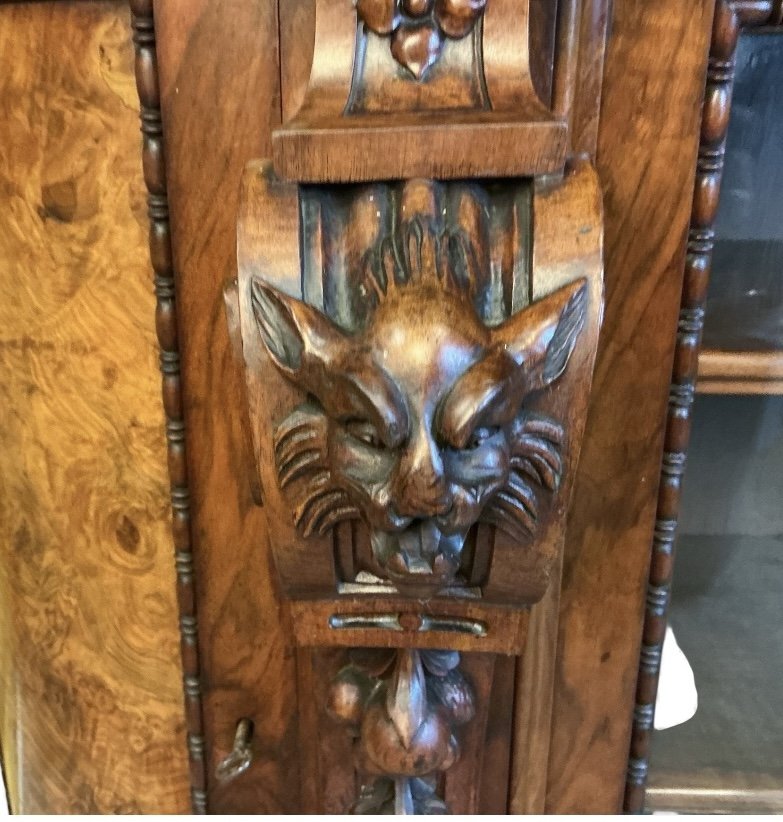 Victorian Burr Walnut Credenza