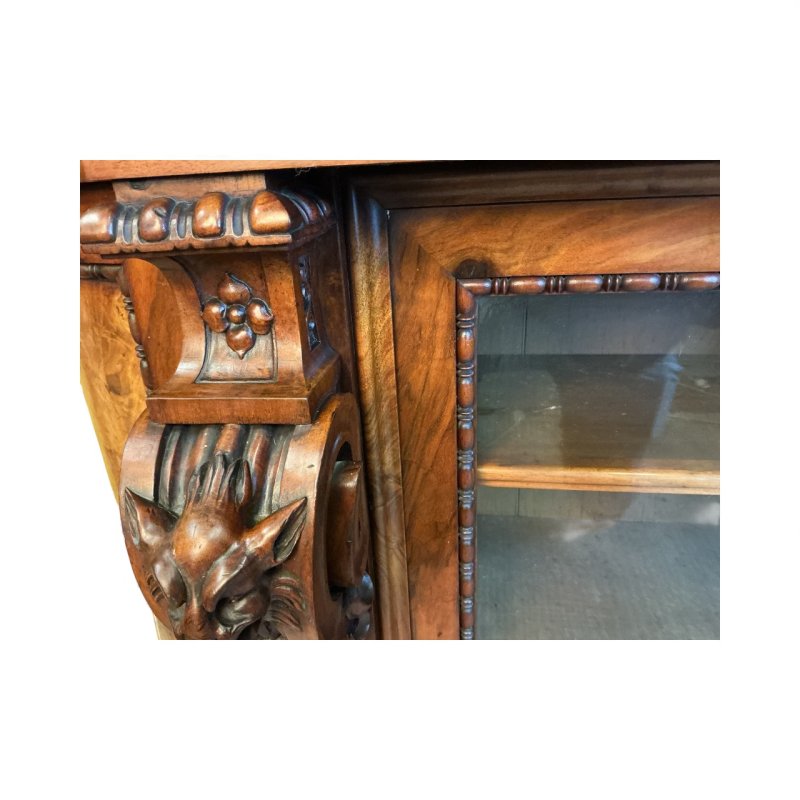 Victorian Burr Walnut Credenza