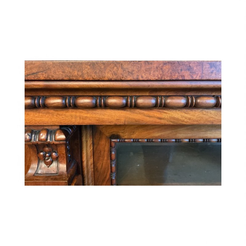 Victorian Burr Walnut Credenza