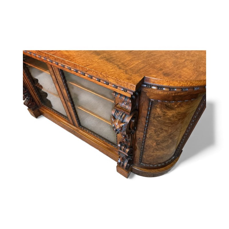 Victorian Burr Walnut Credenza