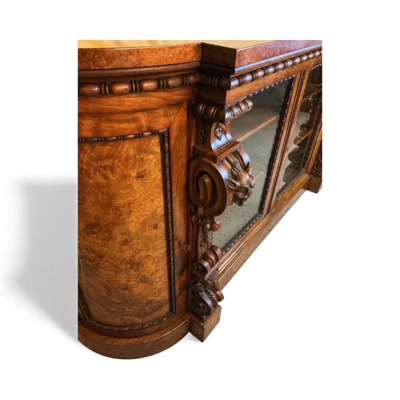 Victorian Burr Walnut Credenza