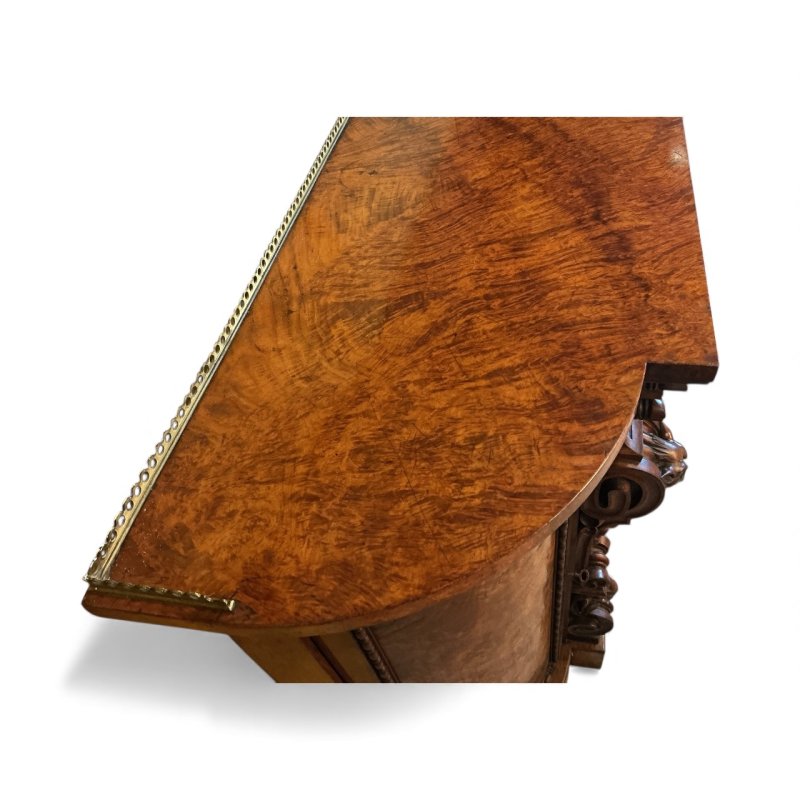 Victorian Burr Walnut Credenza