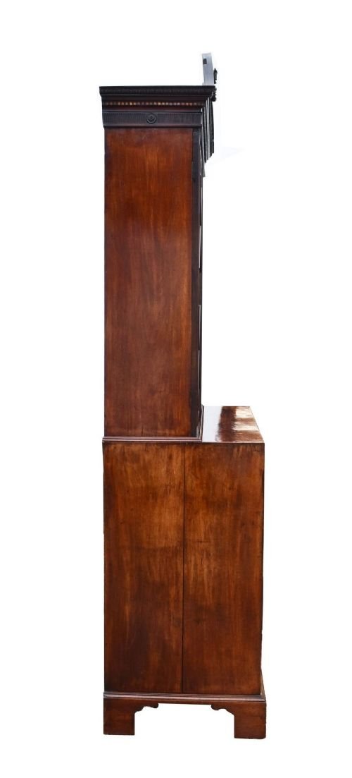 George III Mahogany Secretaire Bookcase