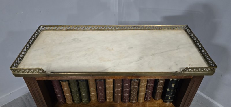 Fine French Walnut Bookcase of Small Proportions