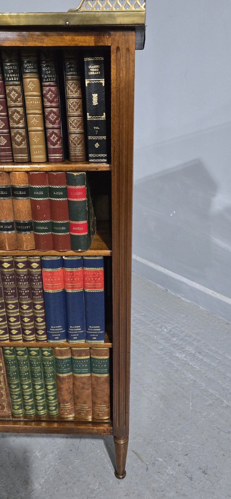Fine French Walnut Bookcase of Small Proportions