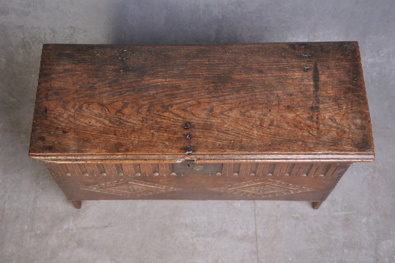 17th Century Oak Plank Coffer