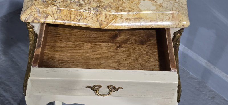 Pair French Louis Bedside Lamp Chests