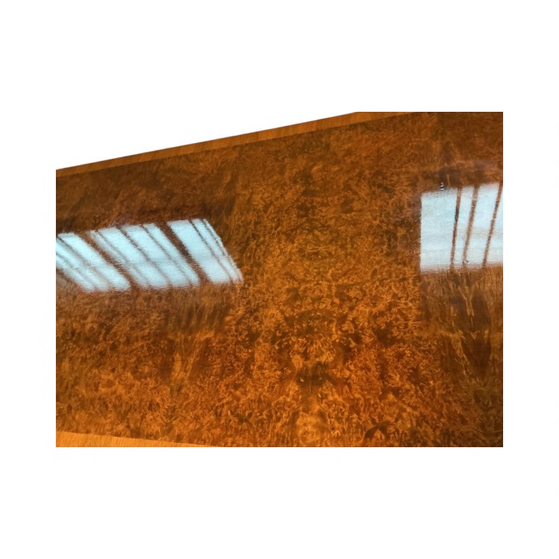 Burr Walnut & Walnut Dining Table & Eight Chairs