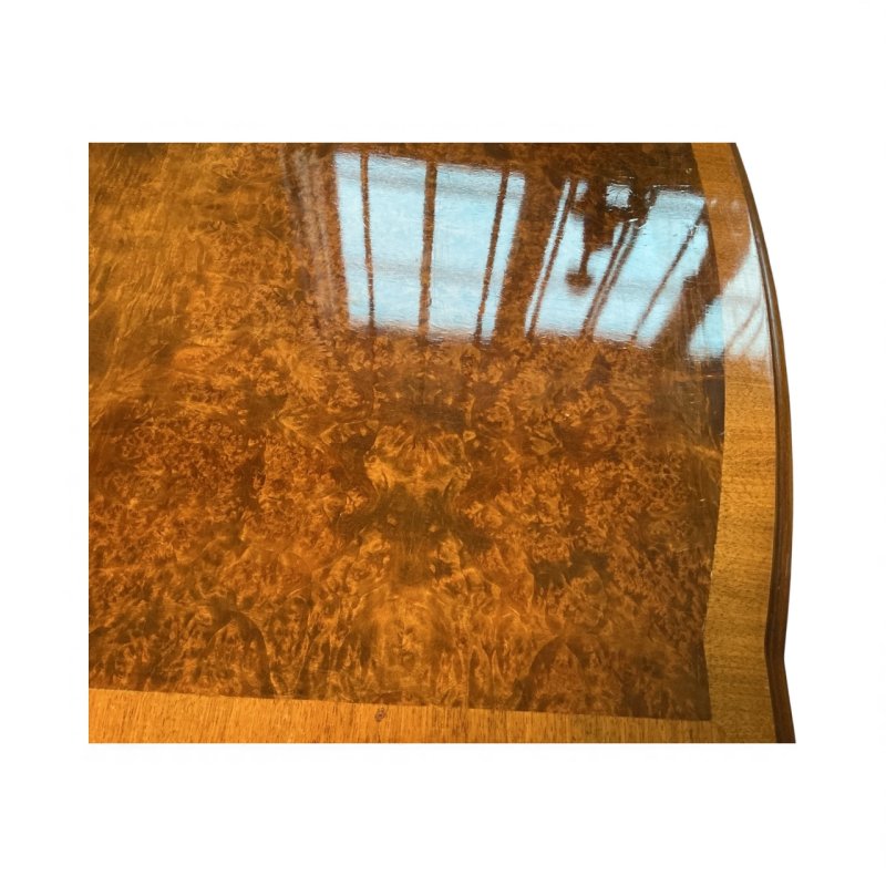 Burr Walnut & Walnut Dining Table & Eight Chairs