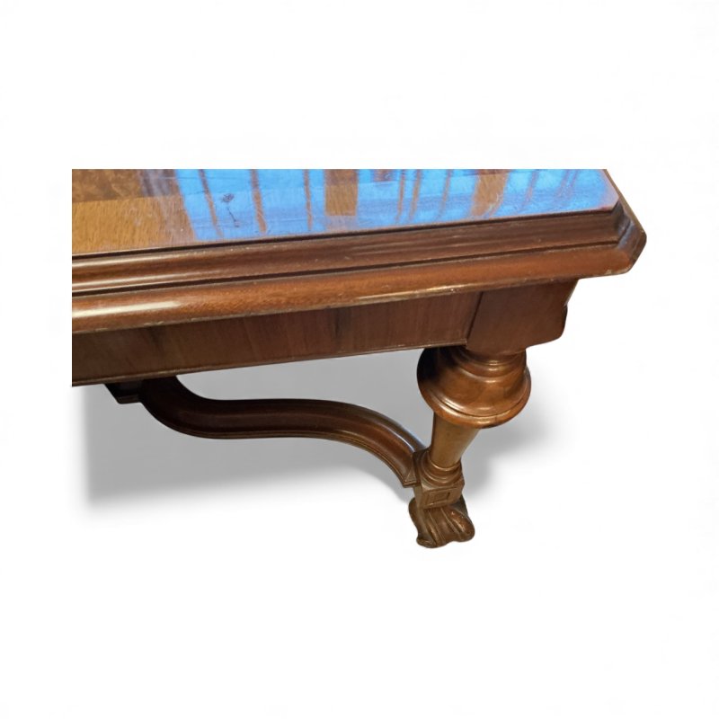 Burr Walnut & Walnut Dining Table & Eight Chairs