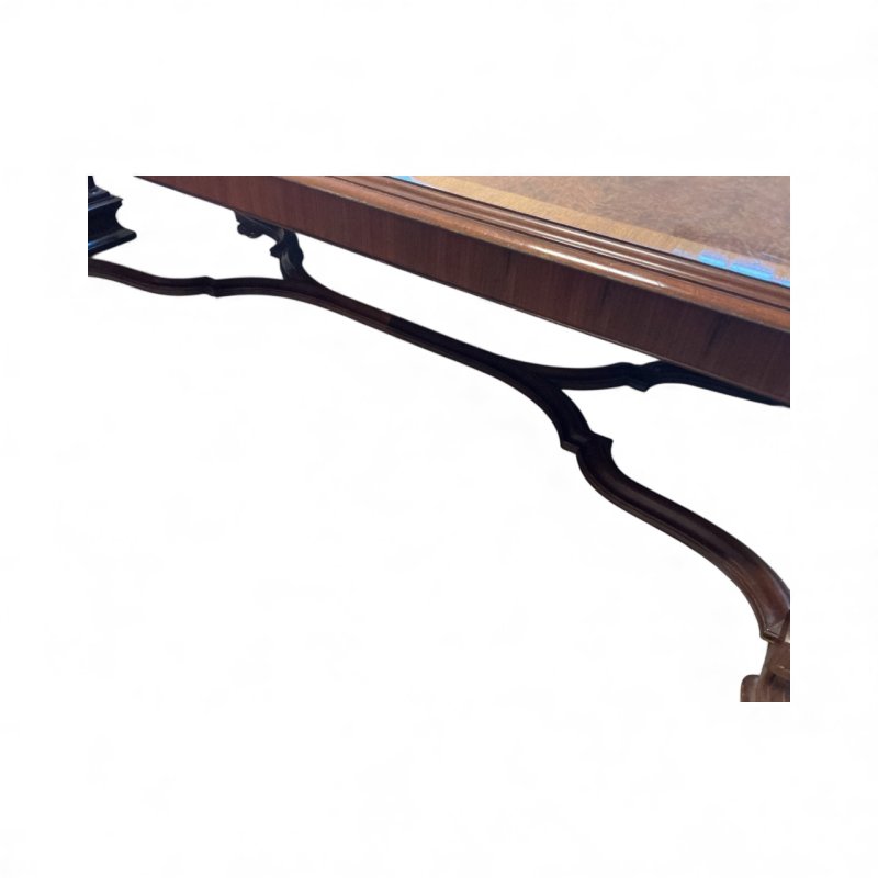 Burr Walnut & Walnut Dining Table & Eight Chairs