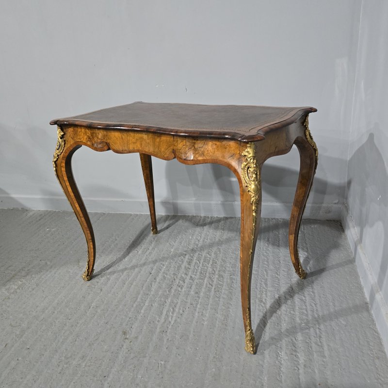 Fine French Burr Walnut Bureau Platt Desk