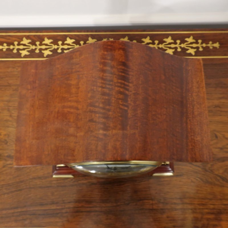 French Belle Epoque Mahogany Mantel Clock by Japy Freres