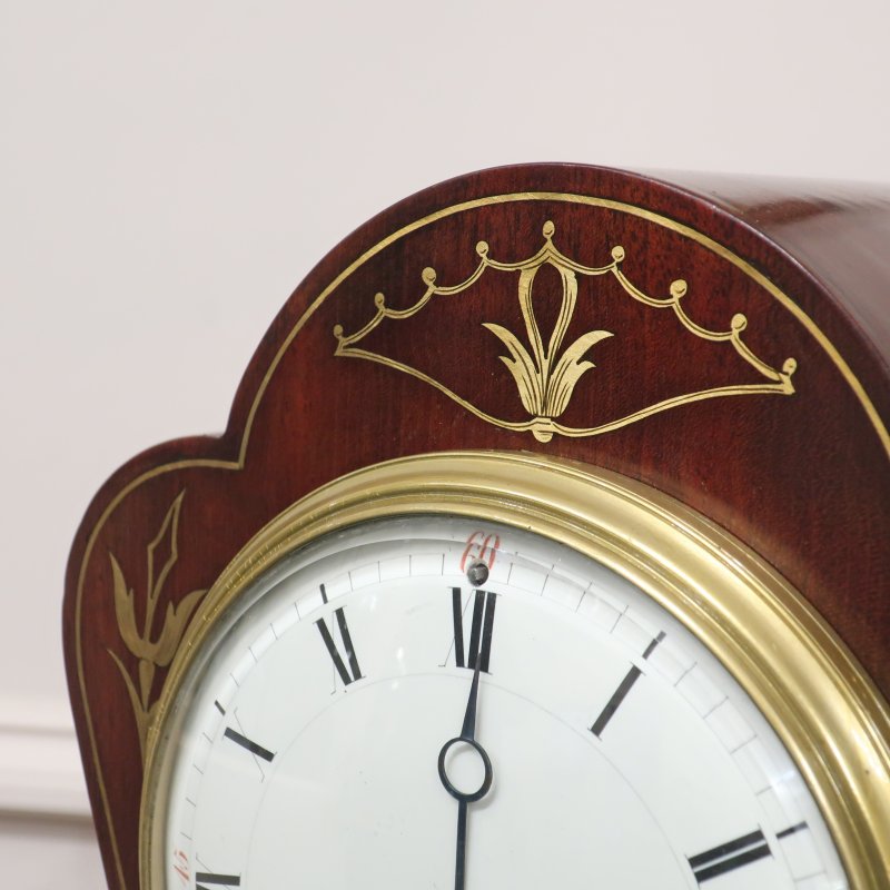 French Art Nouveau Mahogany Mantel Clock