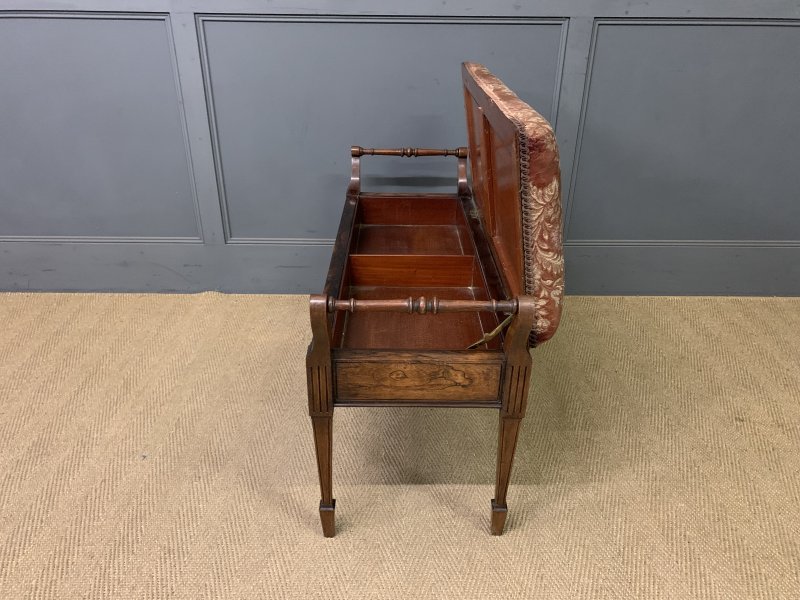Victorian Rosewood Piano Duet Stool
