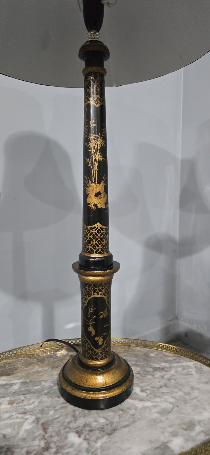 Pair Laquered Table Lamps