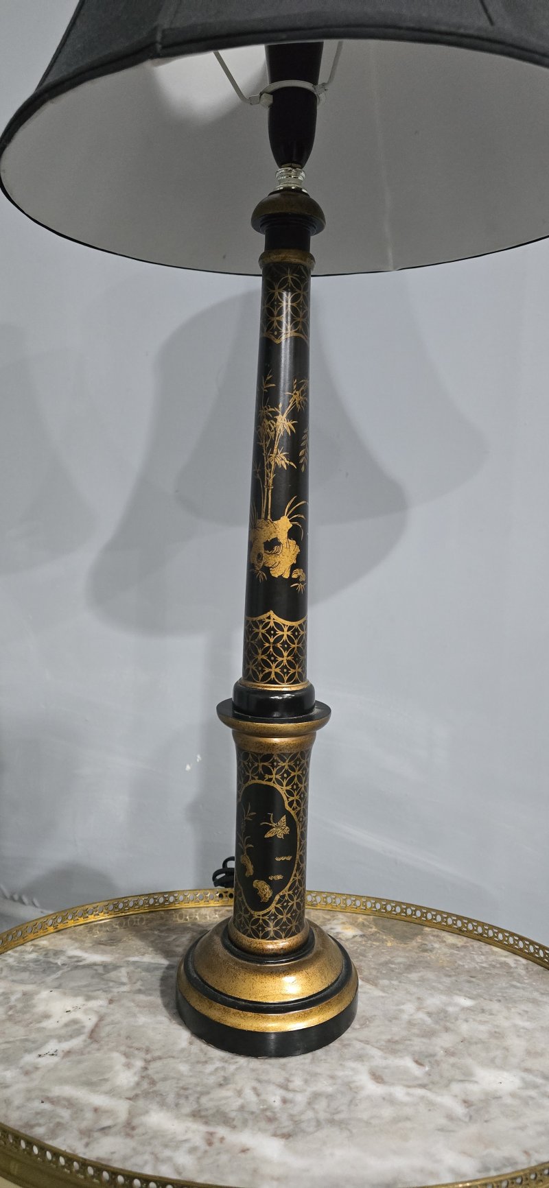 Pair Laquered Table Lamps