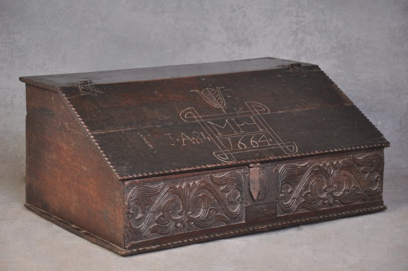17th Century Dated Oak Box