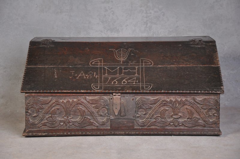 17th Century Dated Oak Box