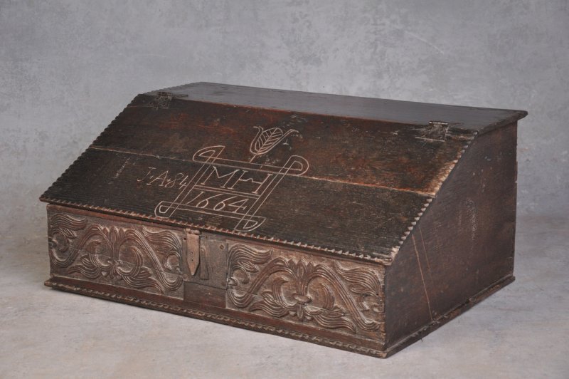 17th Century Dated Oak Box