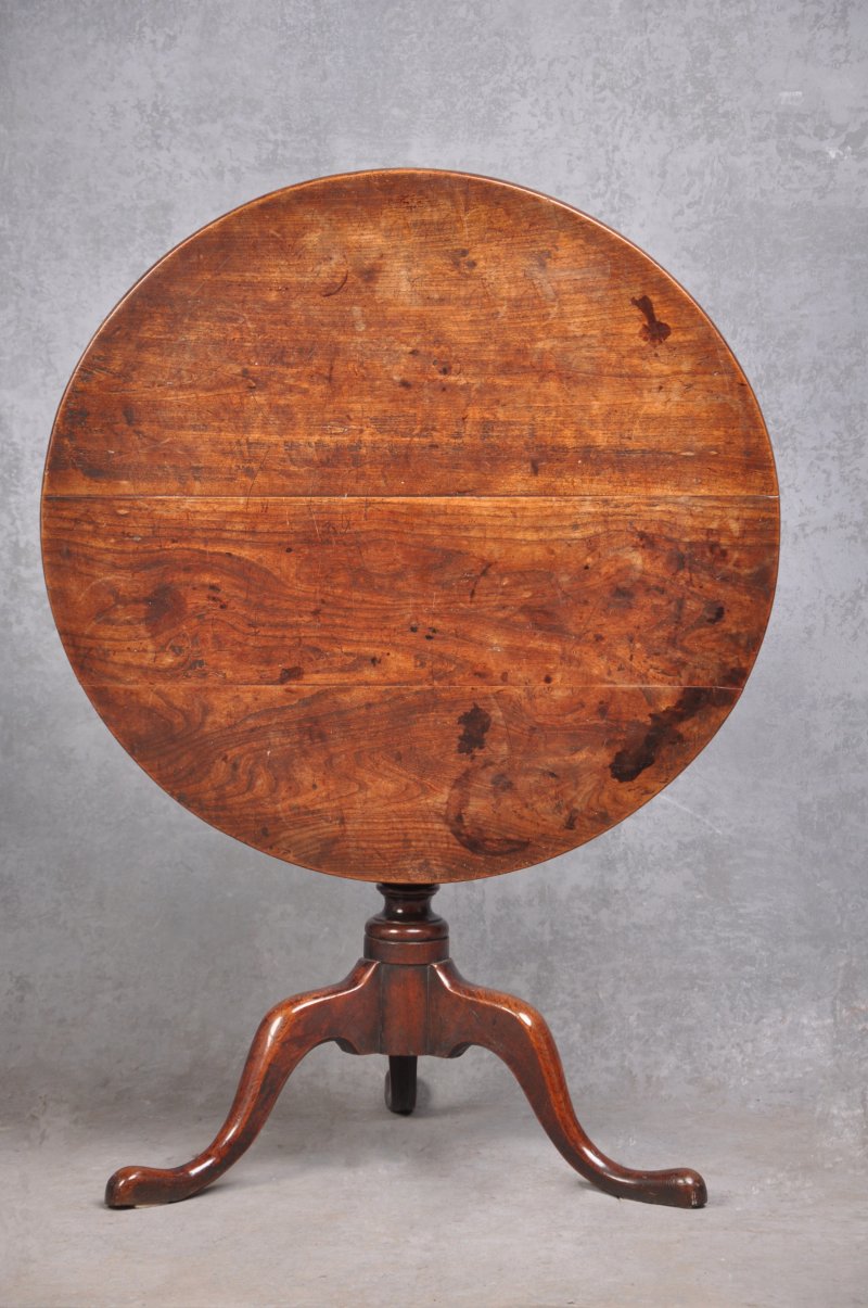 A Rare 18th Century Cherrywood Tripod Table