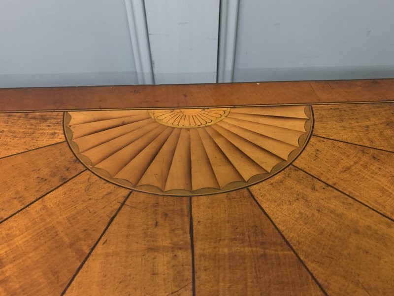 Inlaid Bow Fronted Display Cabinet