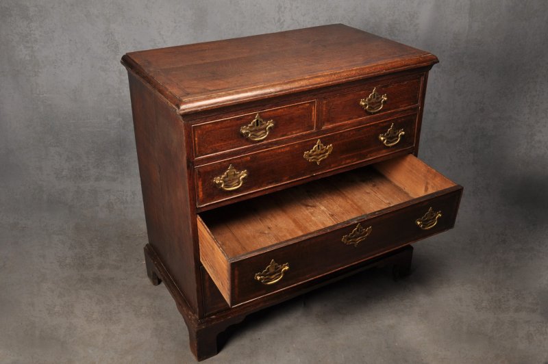18th Century Inlaid Oak Chest Of Drawers
