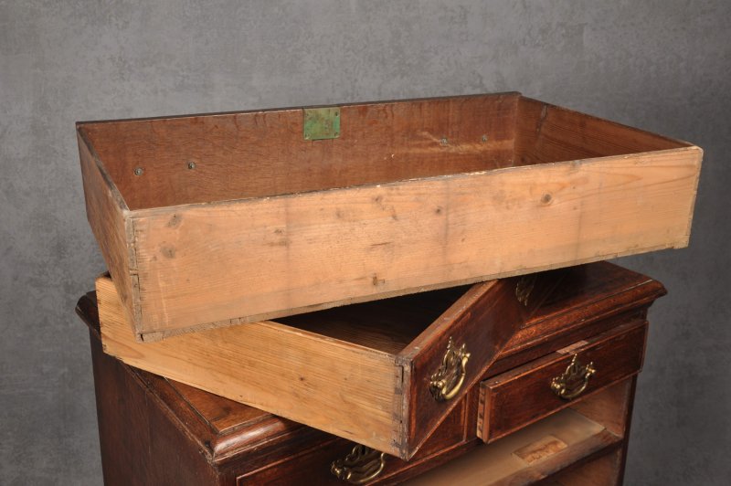 18th Century Inlaid Oak Chest Of Drawers