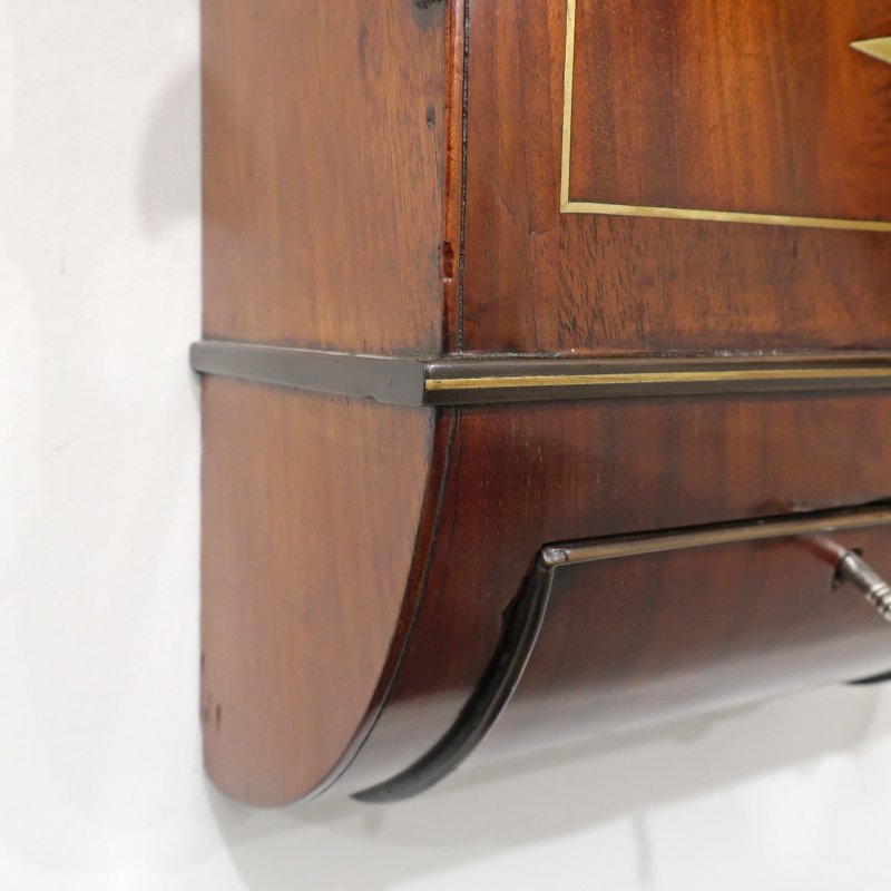 Georgian Mahogany Drop Dial Wall Clock by Borrell of London