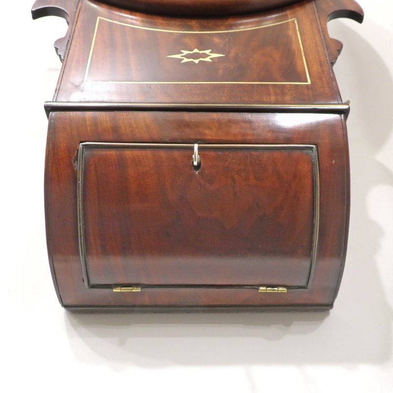 Georgian Mahogany Drop Dial Wall Clock by Borrell of London