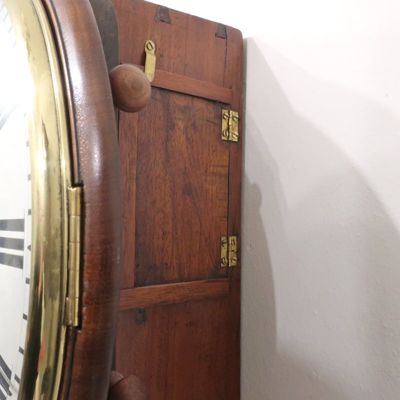 Georgian Mahogany Drop Dial Wall Clock by Borrell of London