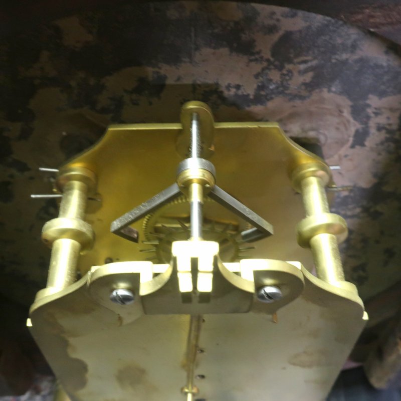 Georgian Mahogany Drop Dial Wall Clock by Borrell of London