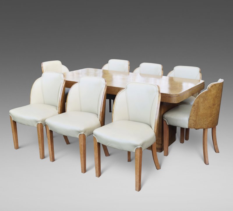 An Art Deco Harry & Lou Epstein Cloud Dining Suite