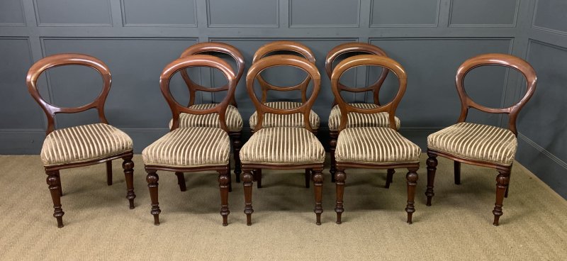 Set of 8 Victorian Mahogany Chairs by Wylie & Lochhead