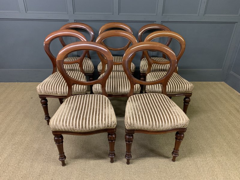 Set of 8 Victorian Mahogany Chairs by Wylie & Lochhead