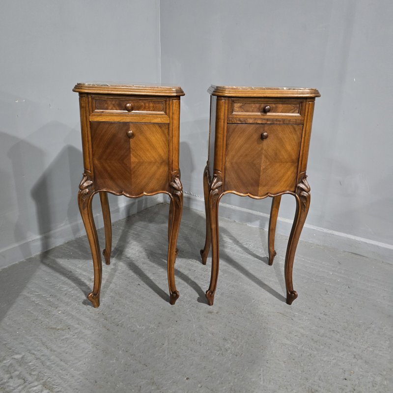 Super Pair French Bedside Lamp Cabinets