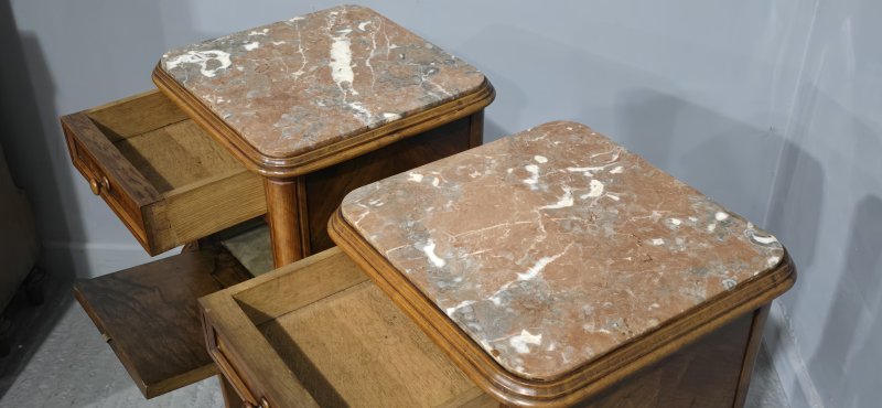 Super Pair French Bedside Lamp Cabinets