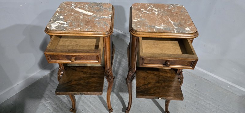 Super Pair French Bedside Lamp Cabinets