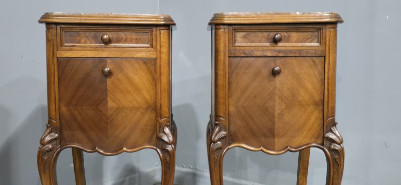 Super Pair French Bedside Lamp Cabinets