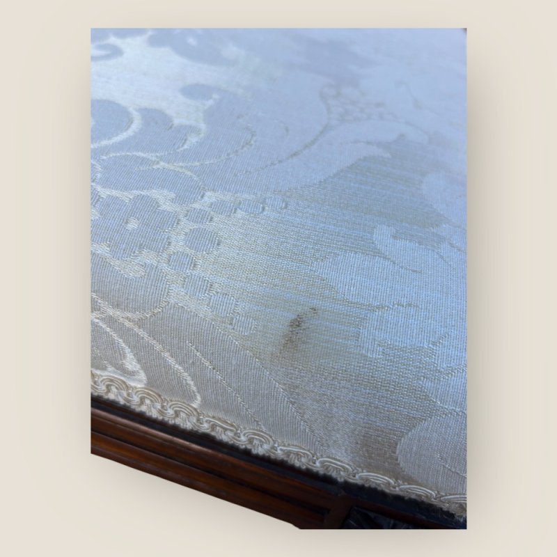 Antique Victorian Carved Mahogany 4 White Dining Chairs Turner & Son Liverpool