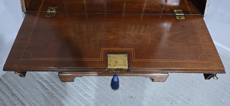 Georgian Inlaid Bureau Bookcase