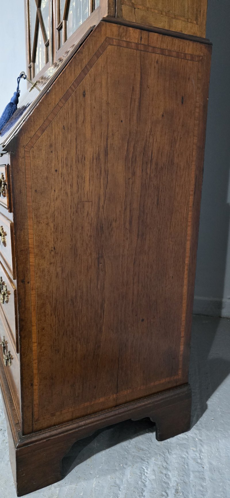 Georgian Inlaid Bureau Bookcase