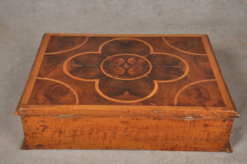 17th Century Olive Wood Lace Box