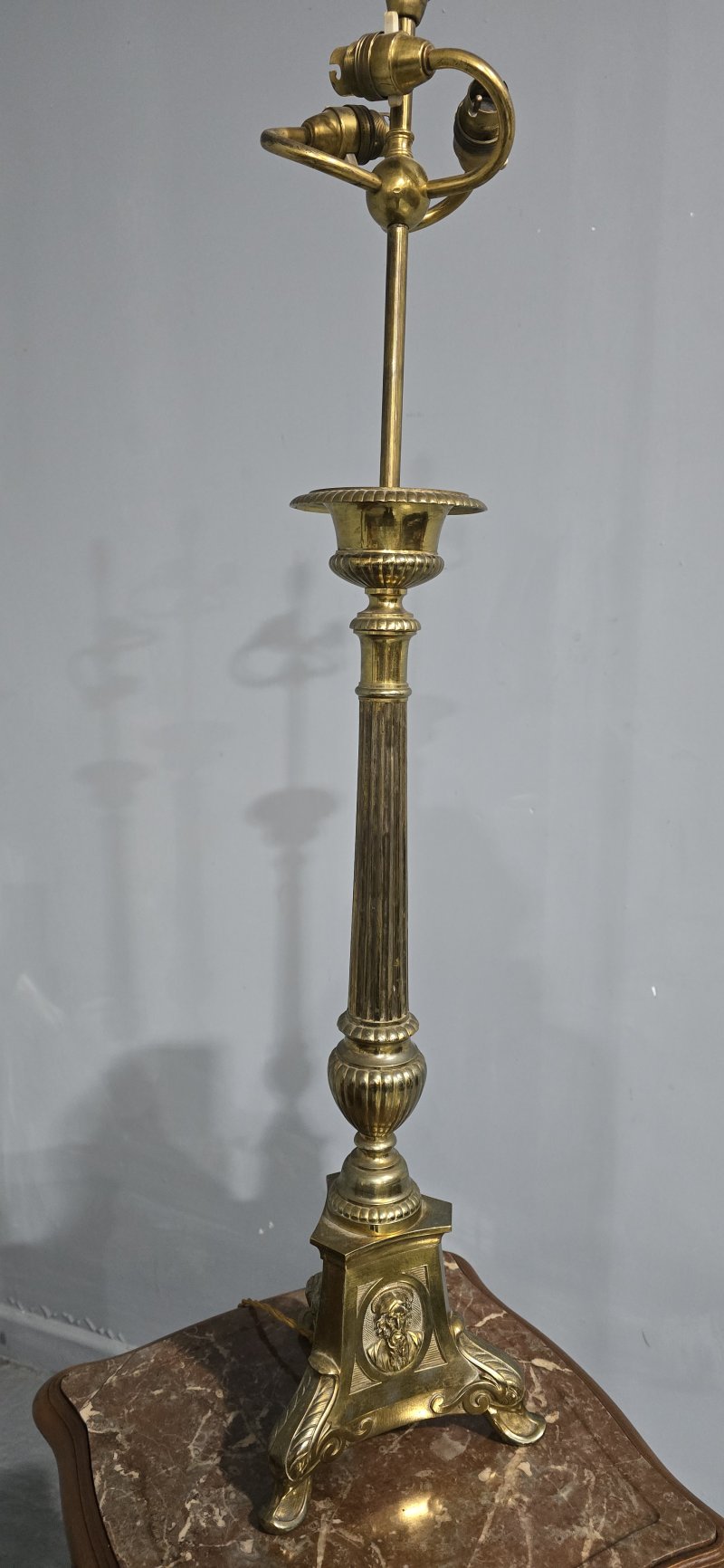 Pair Church Candlestick Table Lamps