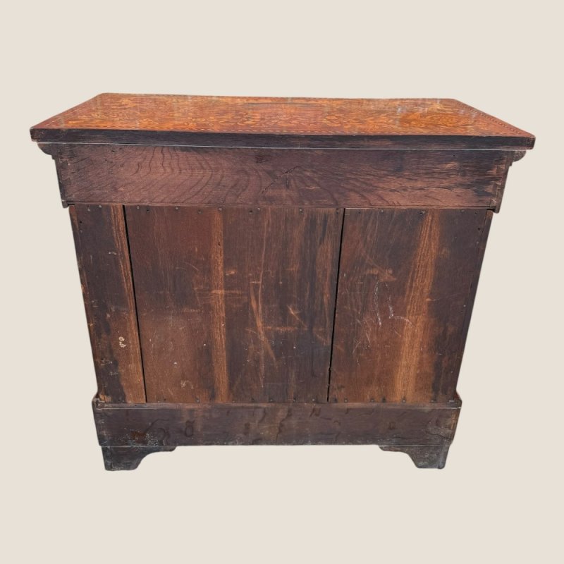 Antique 18th Century Dutch Marquetry Mahogany Console Wall Table Cabinet