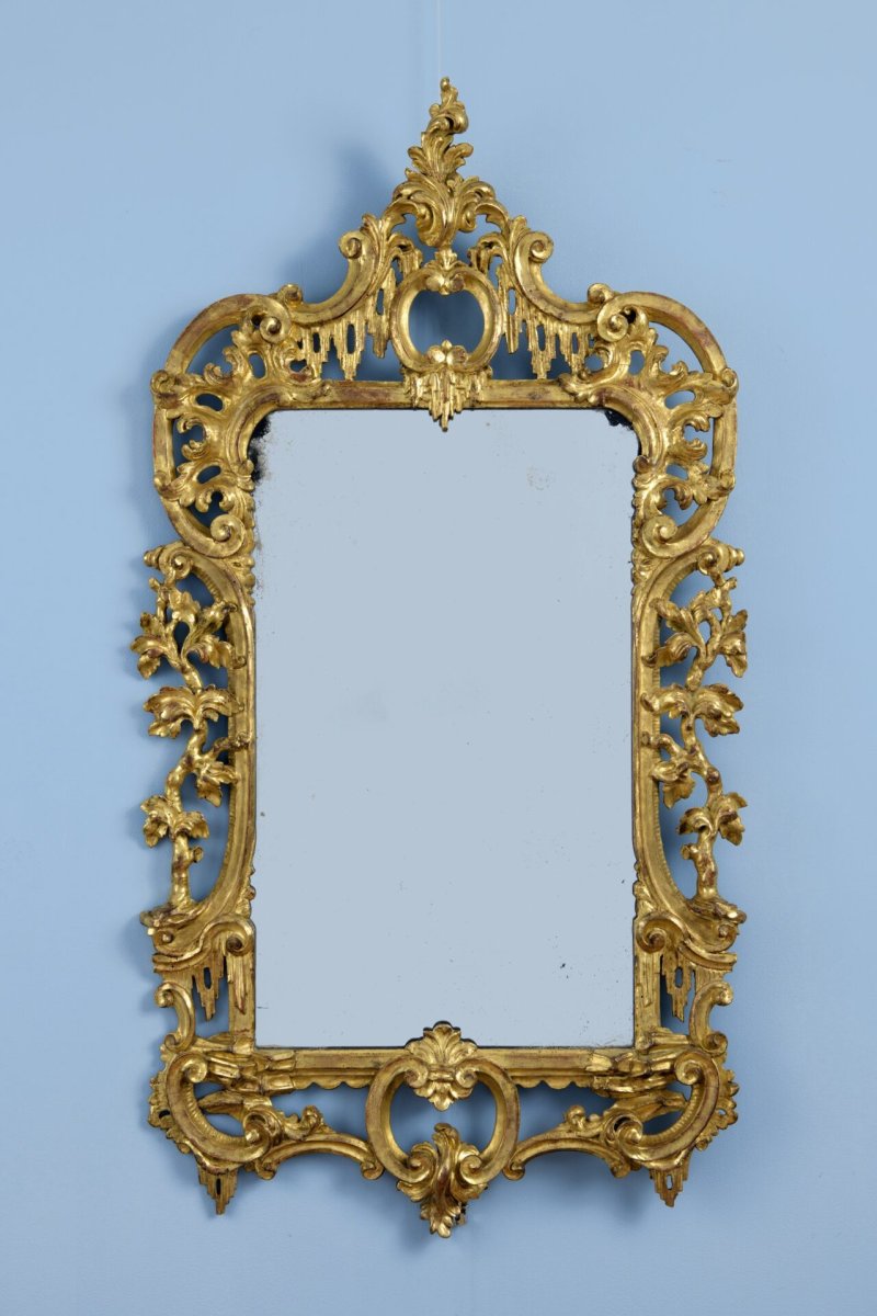 George III Carved Giltwood Wall Mirror