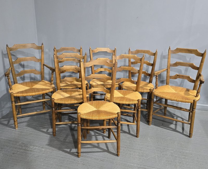 Super Set Eight French Dining Chairs